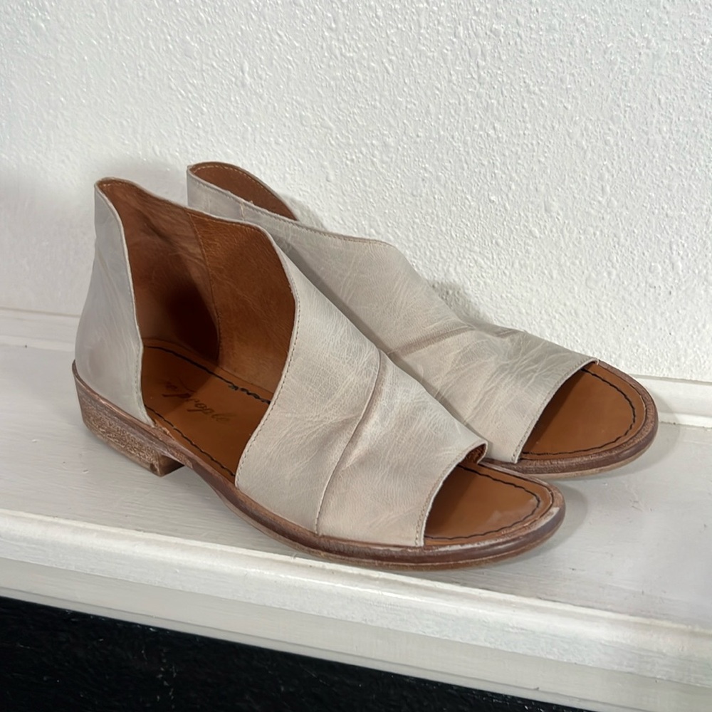 Free people Mont Blanc gray wash sandals size 36